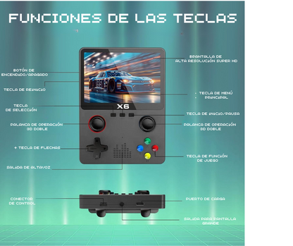 Consola Retro Portátil X6 + Envió gratis a todos chile